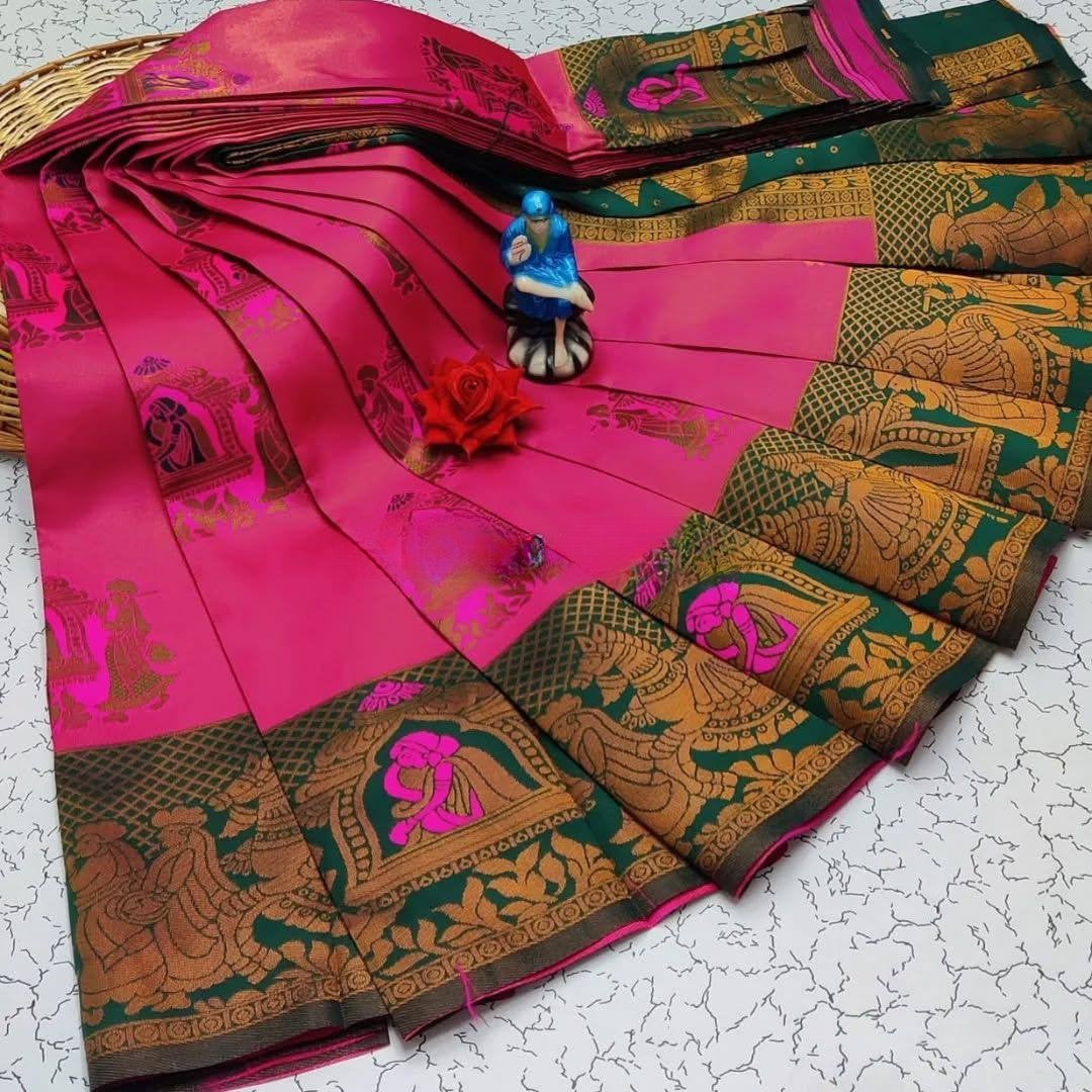 Kubera Elite Meena Fancy Light Weight Silk Sarees