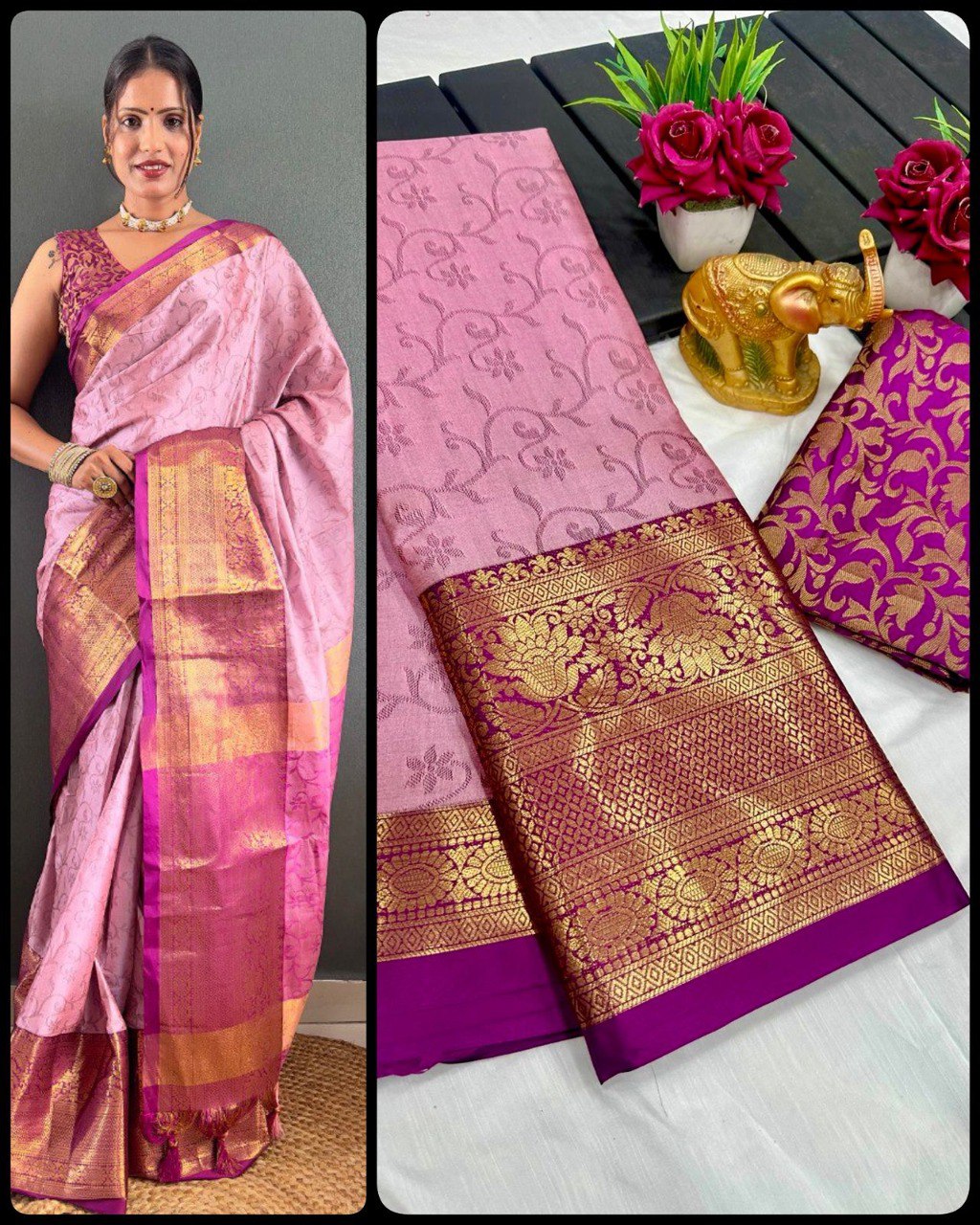 We Launching mercerised cotton silk in Exclusive border Self Viewing design