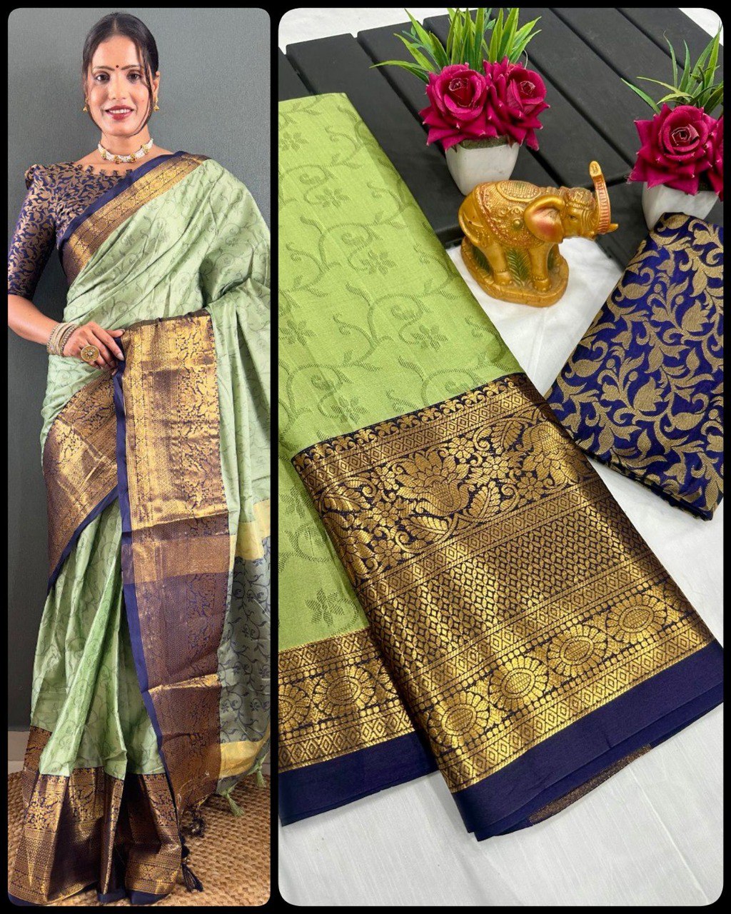 We Launching mercerised cotton silk in Exclusive border Self Viewing design