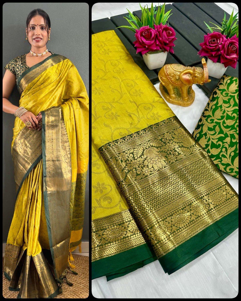 We Launching mercerised cotton silk in Exclusive border Self Viewing design