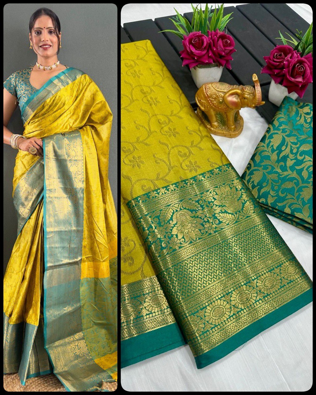 We Launching mercerised cotton silk in Exclusive border Self Viewing design