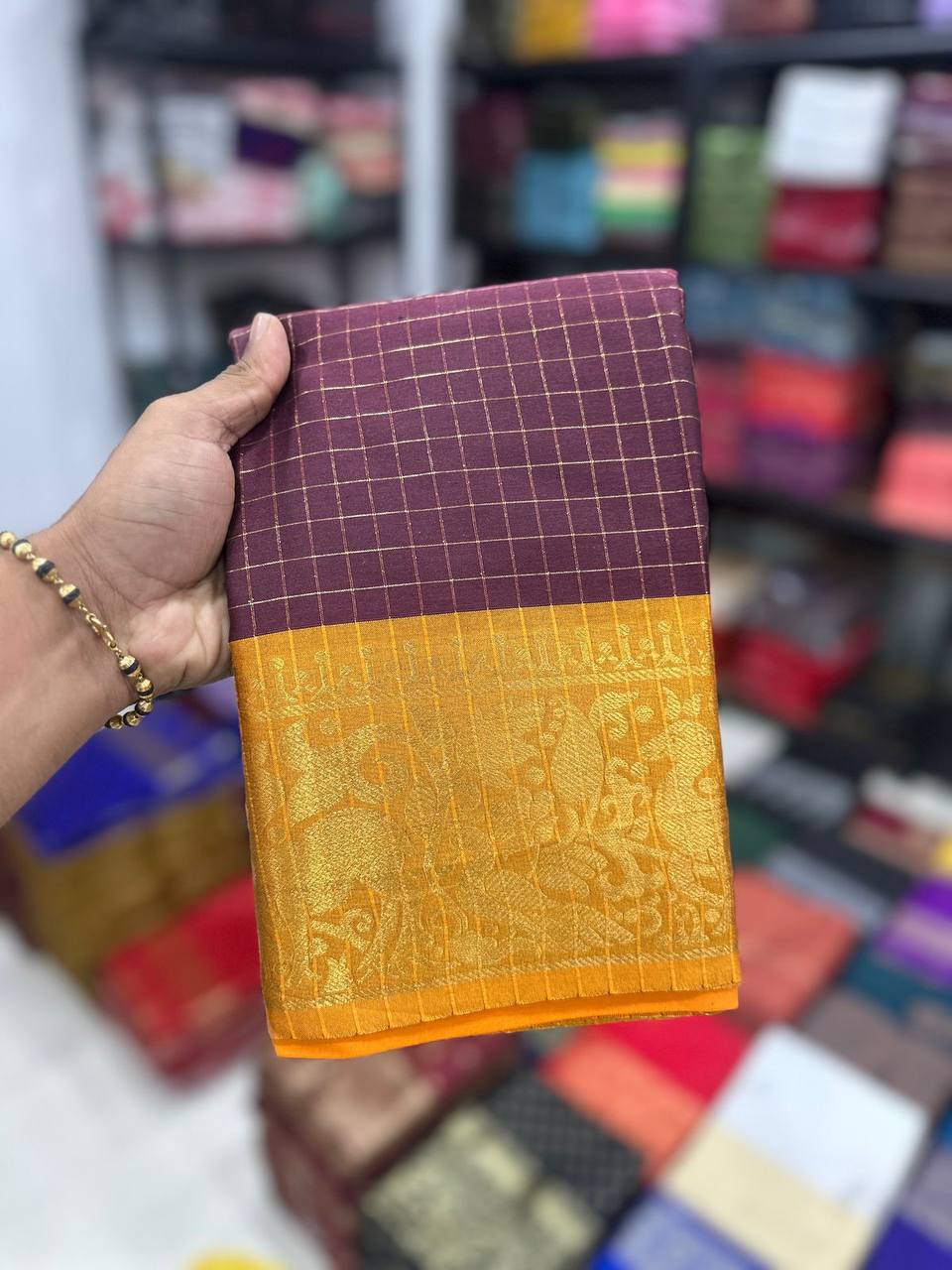 We Launching mercerised cotton silk in Exclusive border Self Viweing design