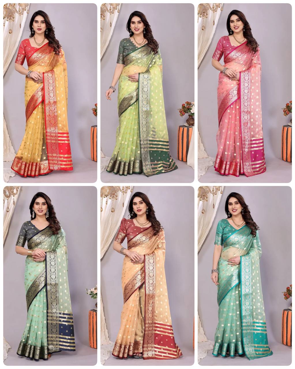 Pure Handloom Pure Kanchivaram Tissue Silk Sarees with antique Jari