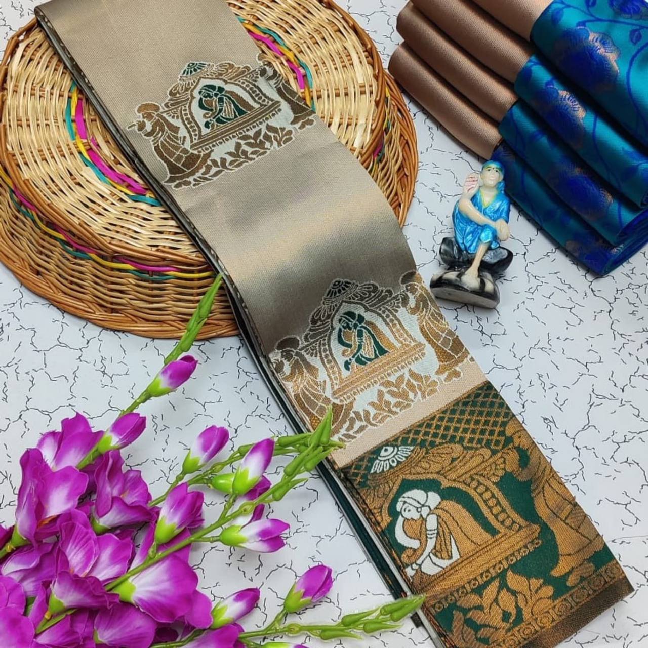 Kubera Elite Meena Fancy Light Weight Silk Sarees