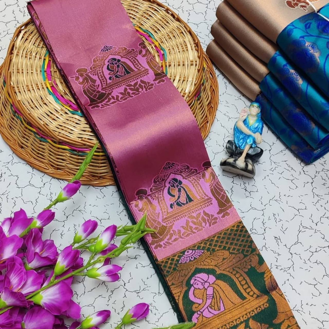 Kubera Elite Meena Fancy Light Weight Silk Sarees