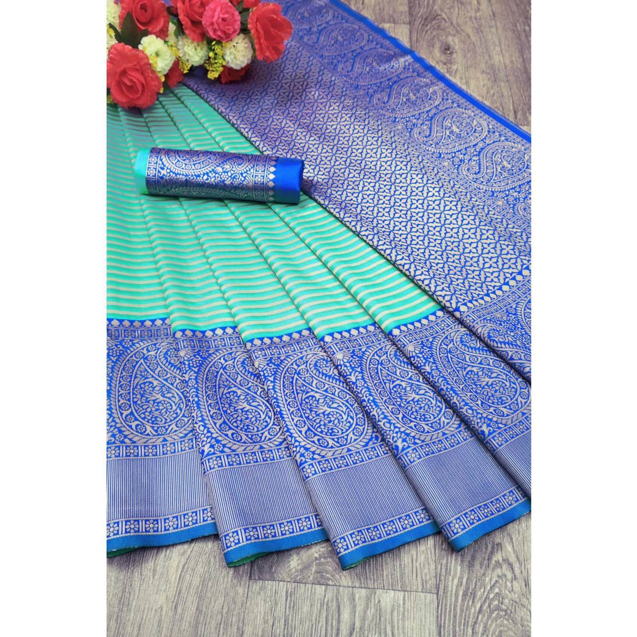 Beautiful Art Silk Jacquard Border Saree