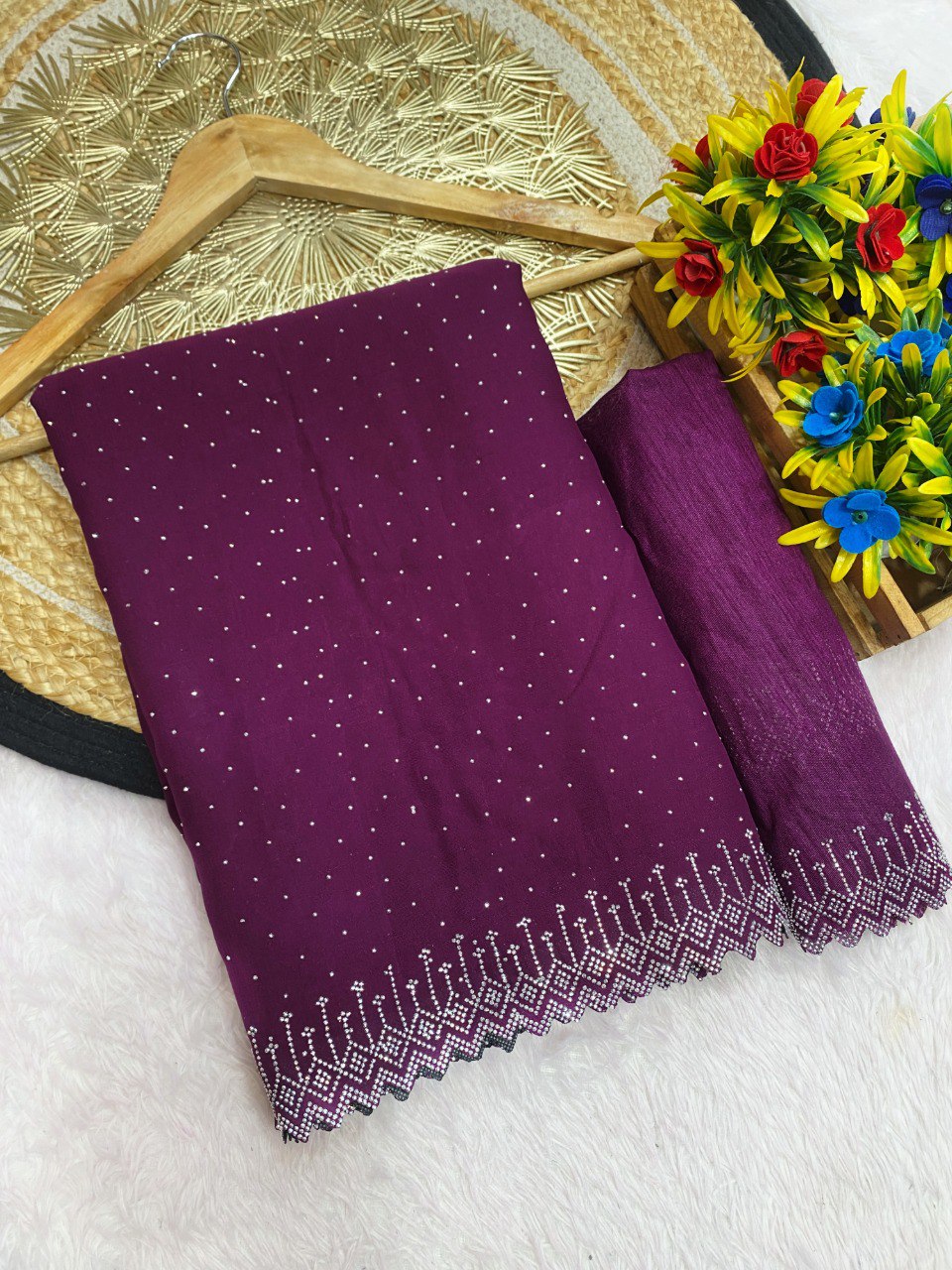 New Design Launch Daimond Hit Design Fully Work Saree