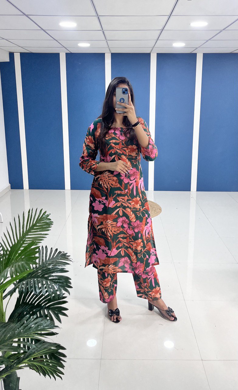 Fresh Look Kurta Set Straight Regular Fit