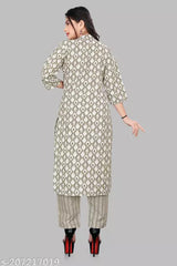 Couture Cotton kurti with Pant set for style and comfort!