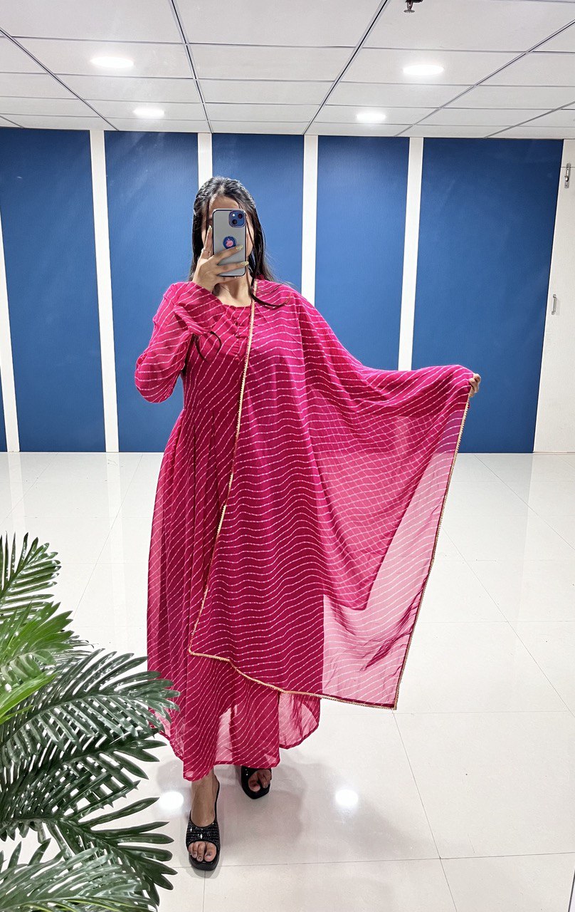 Look beautiful inside and out in this georgette Gown.
