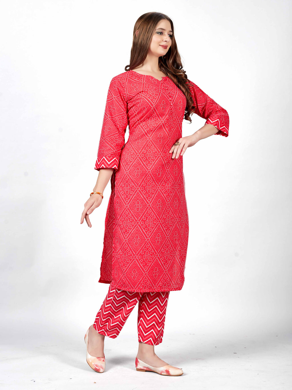Perfect Pairing Two-Piece Cotton Kurti with Pant!