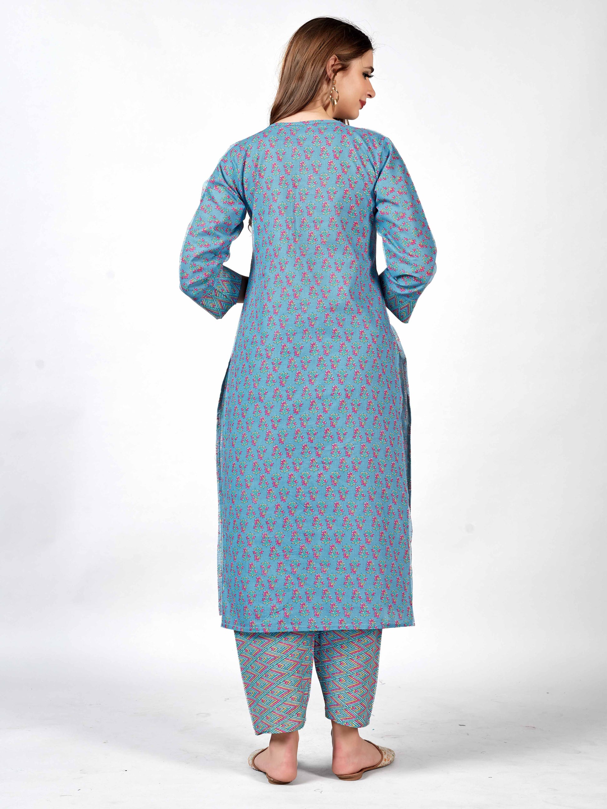 Cotton kurti with Pant set for style and comfort