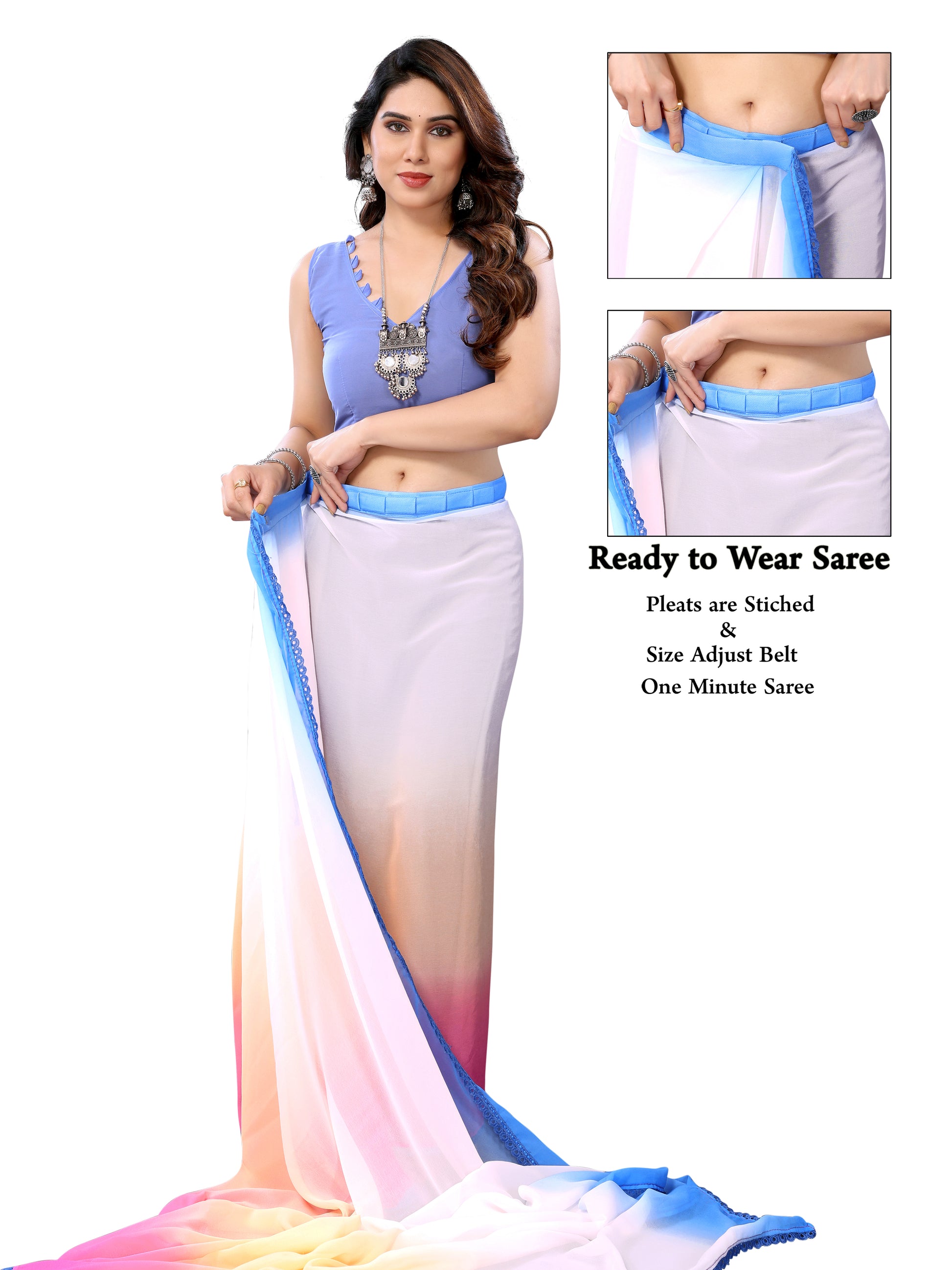 Ready to Wear Georgette Printed Saree