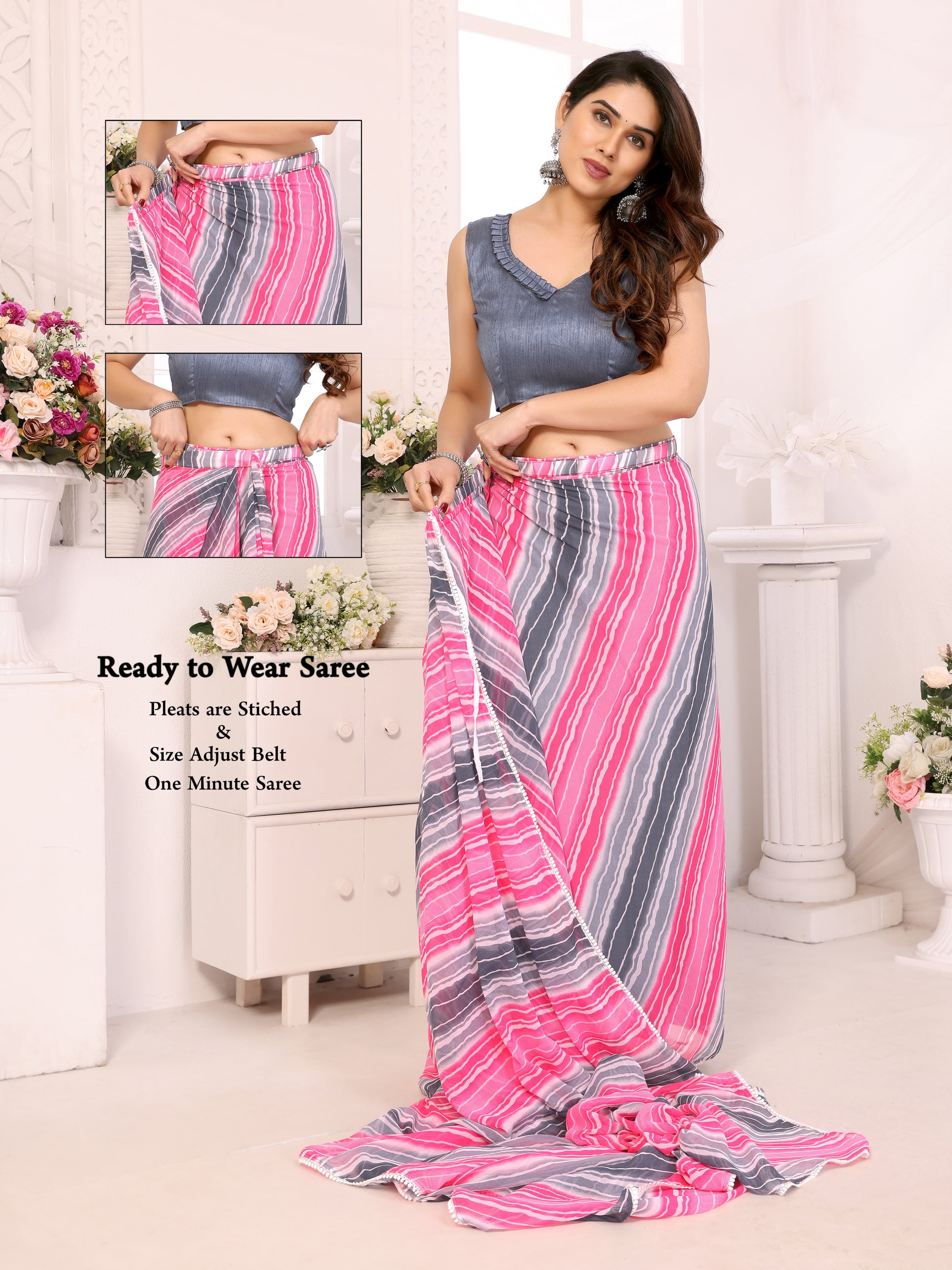 Ready to Wear Printed Daily Wear Georgette Saree