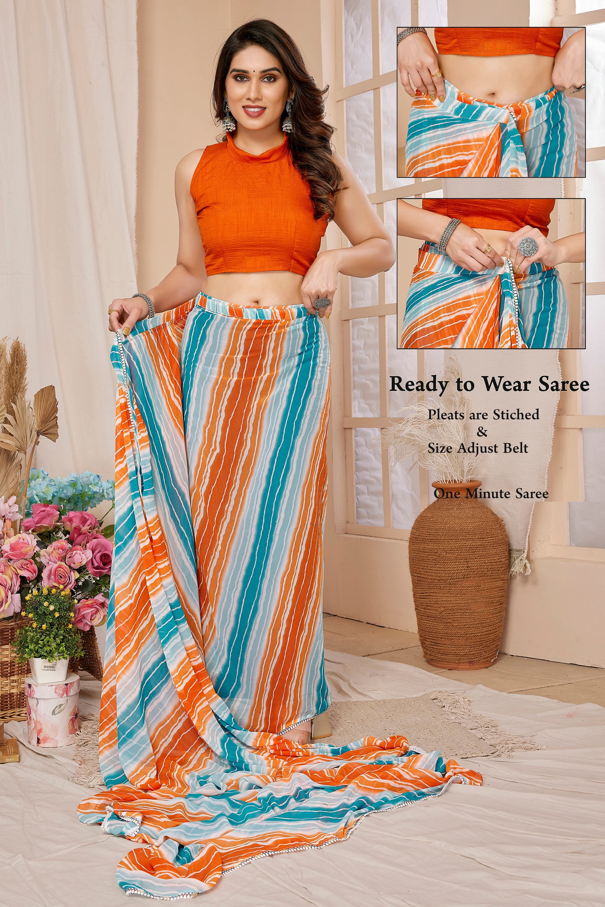 Ready to Wear Printed Daily Wear Georgette Saree