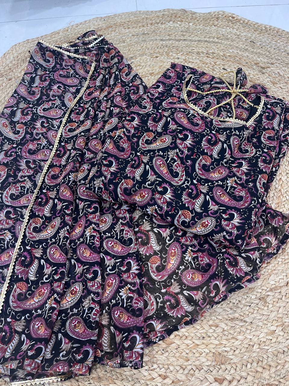 Stylish Fancy Trendy Printed Georgette Anarkali Gown Set With Dupatta