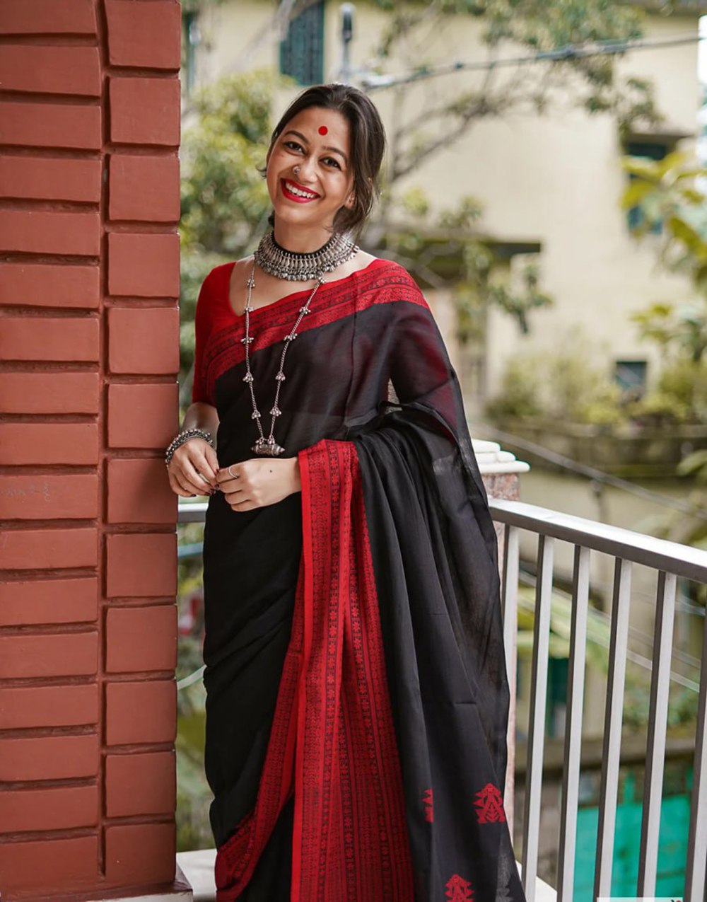 Handwoven Manipuri Soft Cotton Saree Festive Special with Running Blouse.