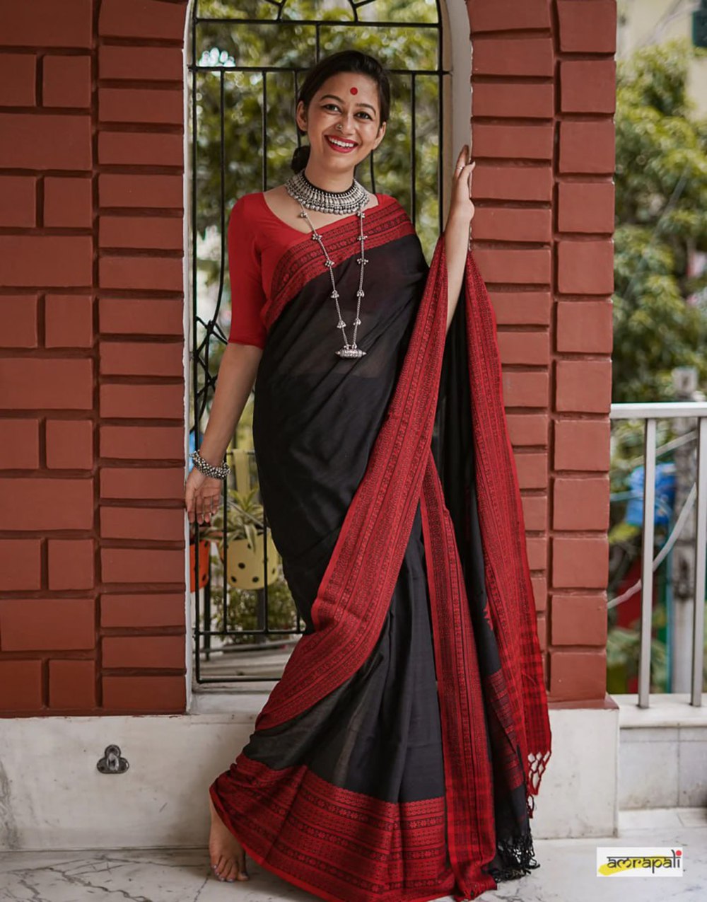 Handwoven Manipuri Soft Cotton Saree Festive Special with Running Blouse.