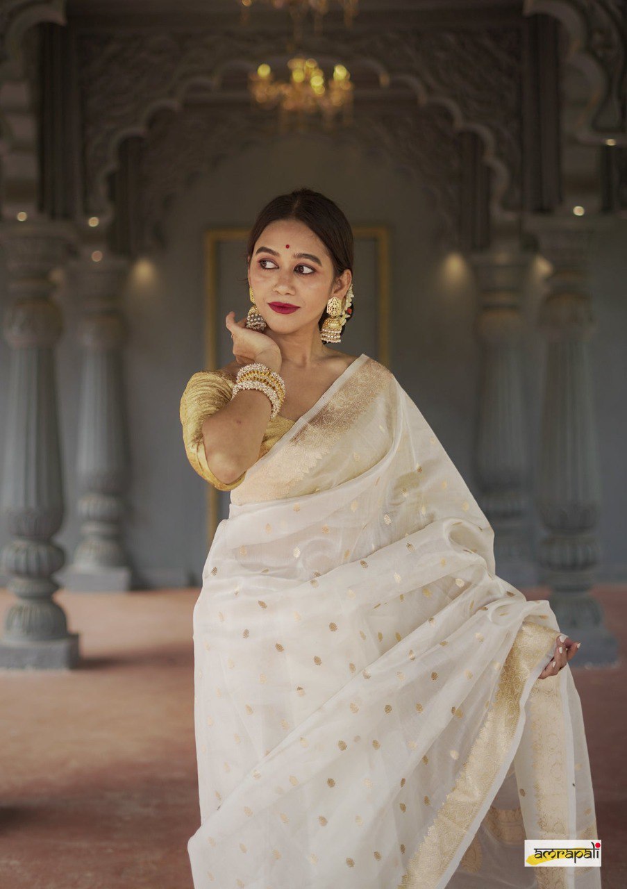 Lilaan Soft Slab Cotton Saree with Rich Weaving Blouse Elegant & Comfortable