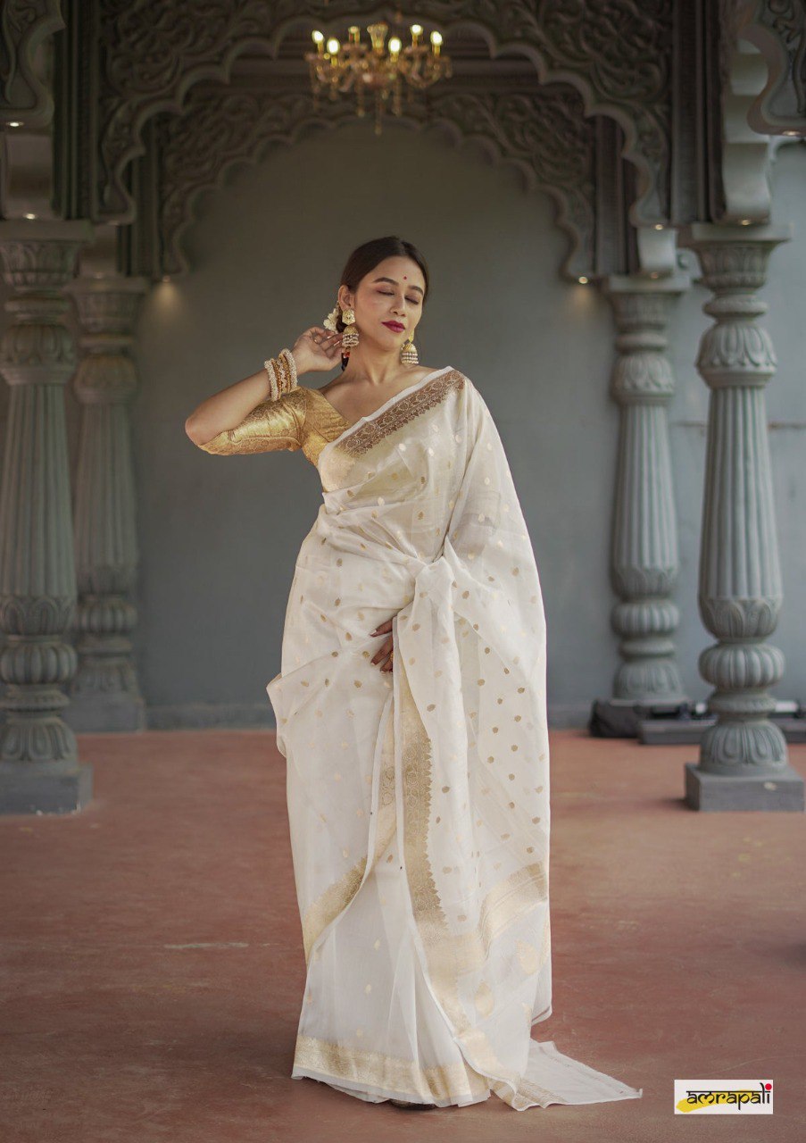 Lilaan Soft Slab Cotton Saree with Rich Weaving Blouse Elegant & Comfortable