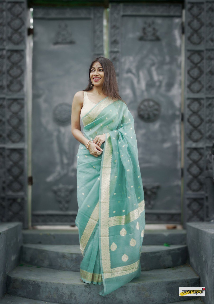 Lilaan Soft Slab Cotton Saree with Rich Weaving Blouse Elegant & Comfortable
