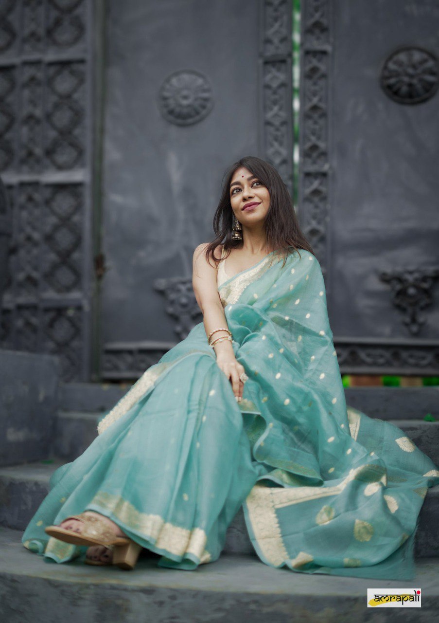 Lilaan Soft Slab Cotton Saree with Rich Weaving Blouse Elegant & Comfortable