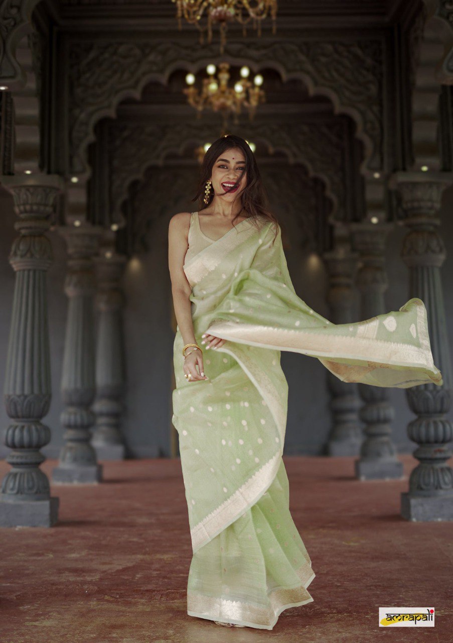 Lilaan Soft Slab Cotton Saree with Rich Weaving Blouse Elegant & Comfortable