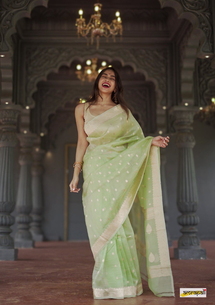 Lilaan Soft Slab Cotton Saree with Rich Weaving Blouse Elegant & Comfortable