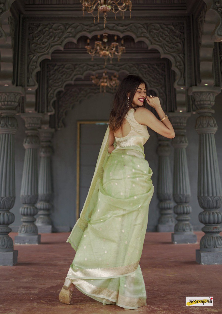 Lilaan Soft Slab Cotton Saree with Rich Weaving Blouse Elegant & Comfortable