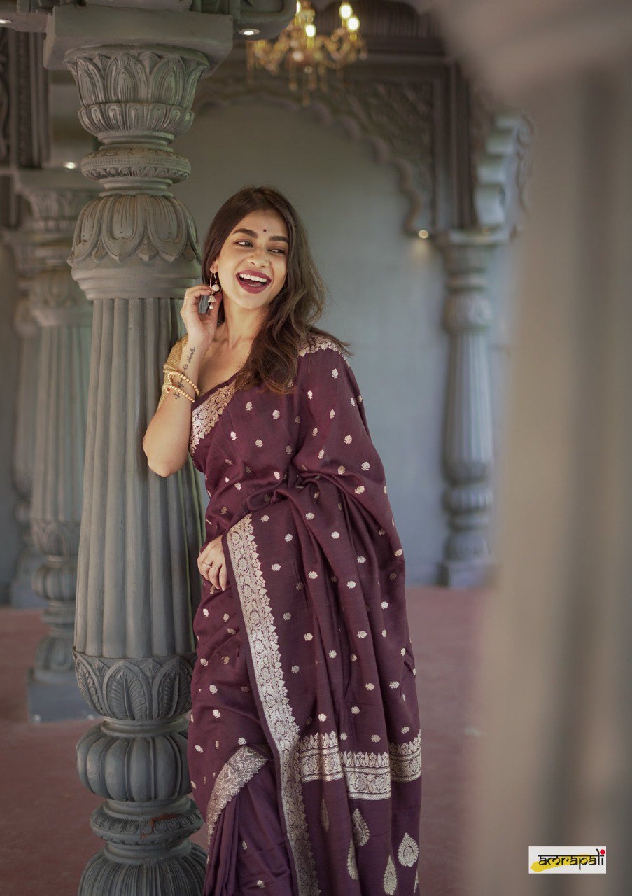 Lilaan Soft Slab Cotton Saree with Rich Weaving Blouse Elegant & Comfortable