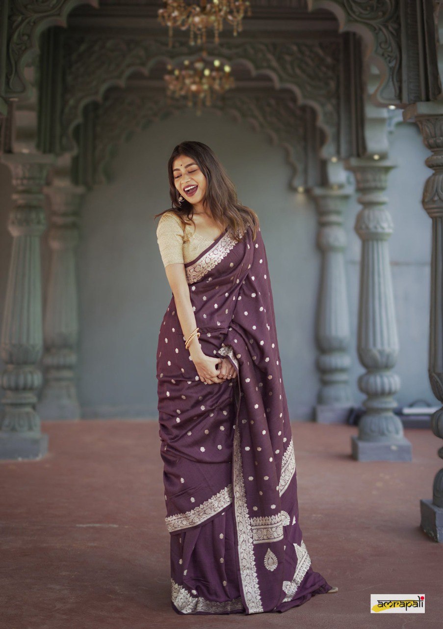 Lilaan Soft Slab Cotton Saree with Rich Weaving Blouse Elegant & Comfortable