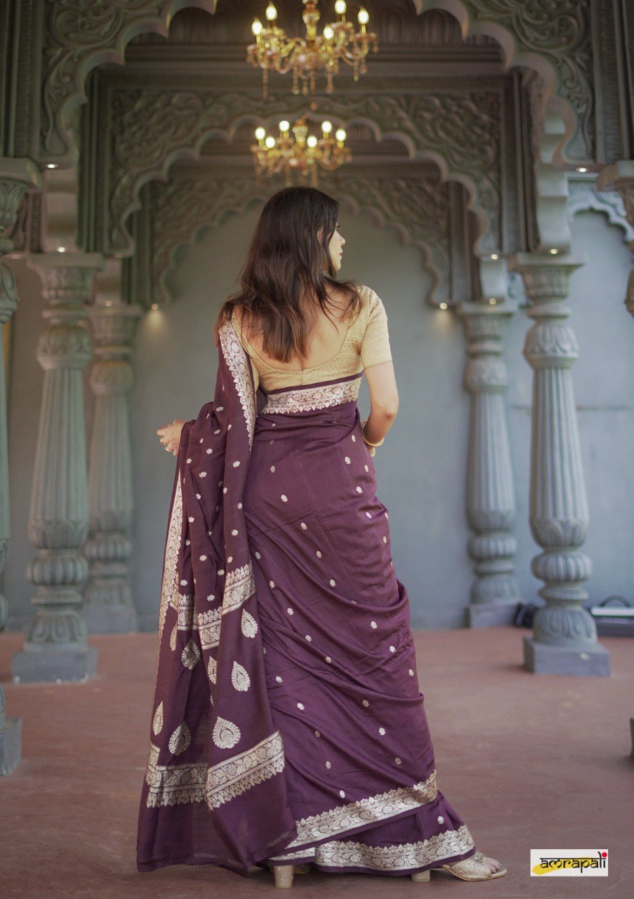 Lilaan Soft Slab Cotton Saree with Rich Weaving Blouse Elegant & Comfortable