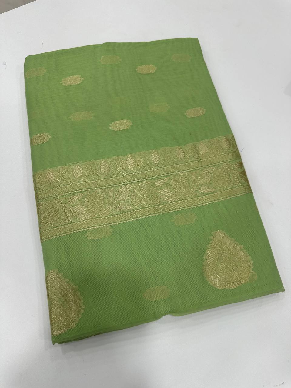 Lilaan Soft Slab Cotton Saree with Rich Weaving Blouse Elegant & Comfortable
