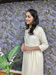 New Premium Beautiful Rayon Designer Traditional Midi Gown And Embroidery Work