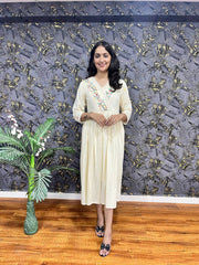 New Premium Beautiful Rayon Designer Traditional Midi Gown And Embroidery Work
