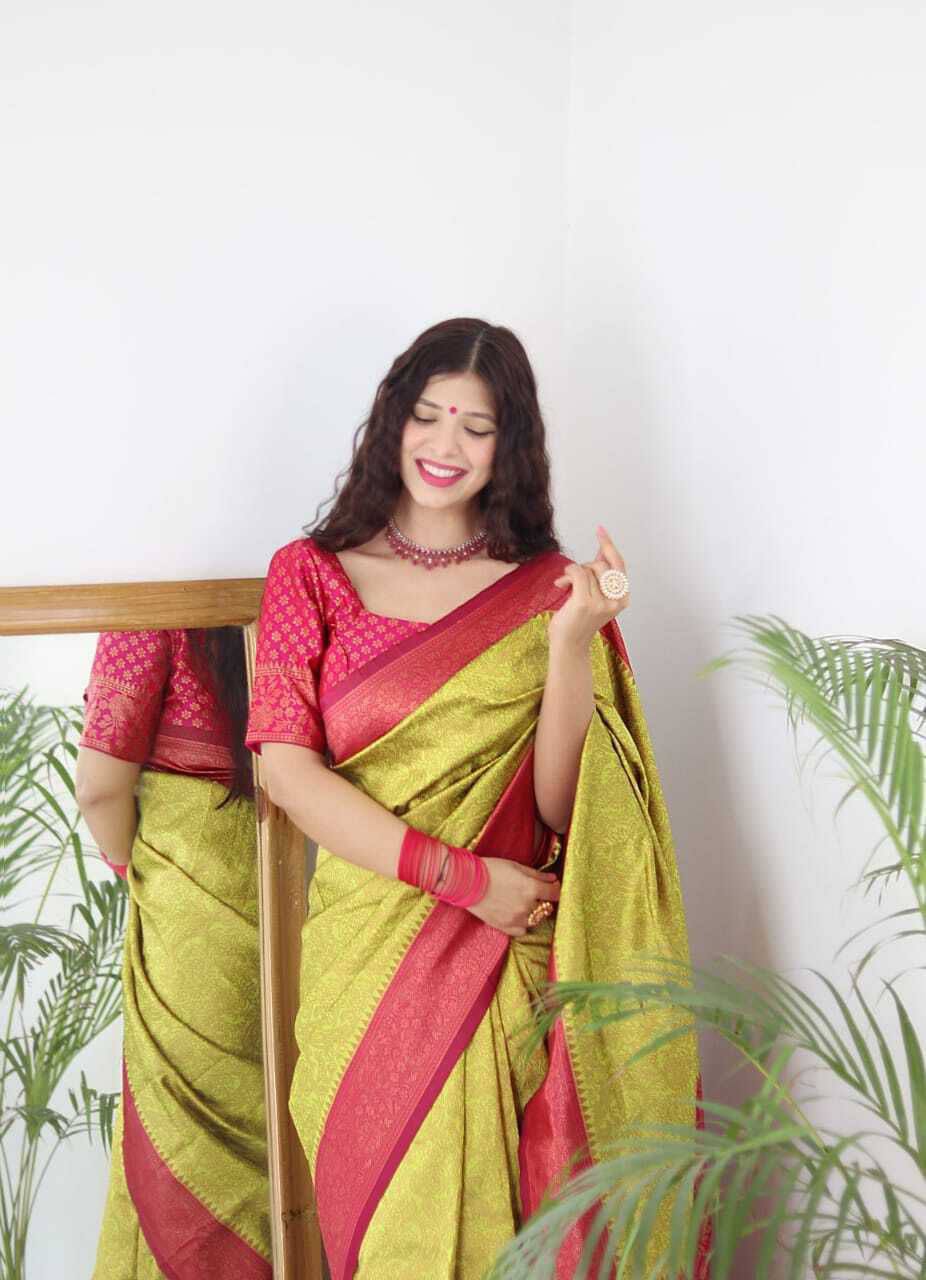 Handwoven Pure Mercerised Silk With Manipuri Pattern Threadwork