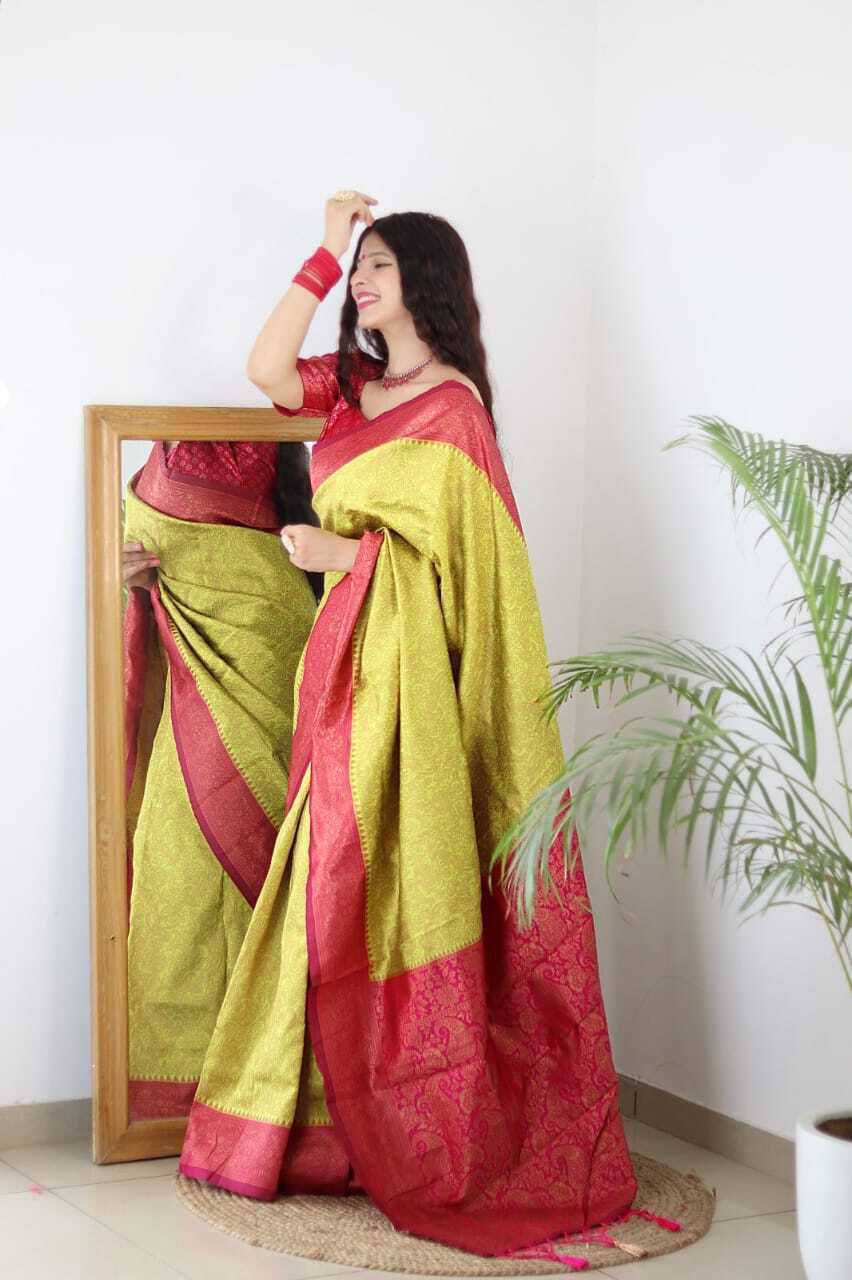 Handwoven Pure Mercerised Silk With Manipuri Pattern Threadwork
