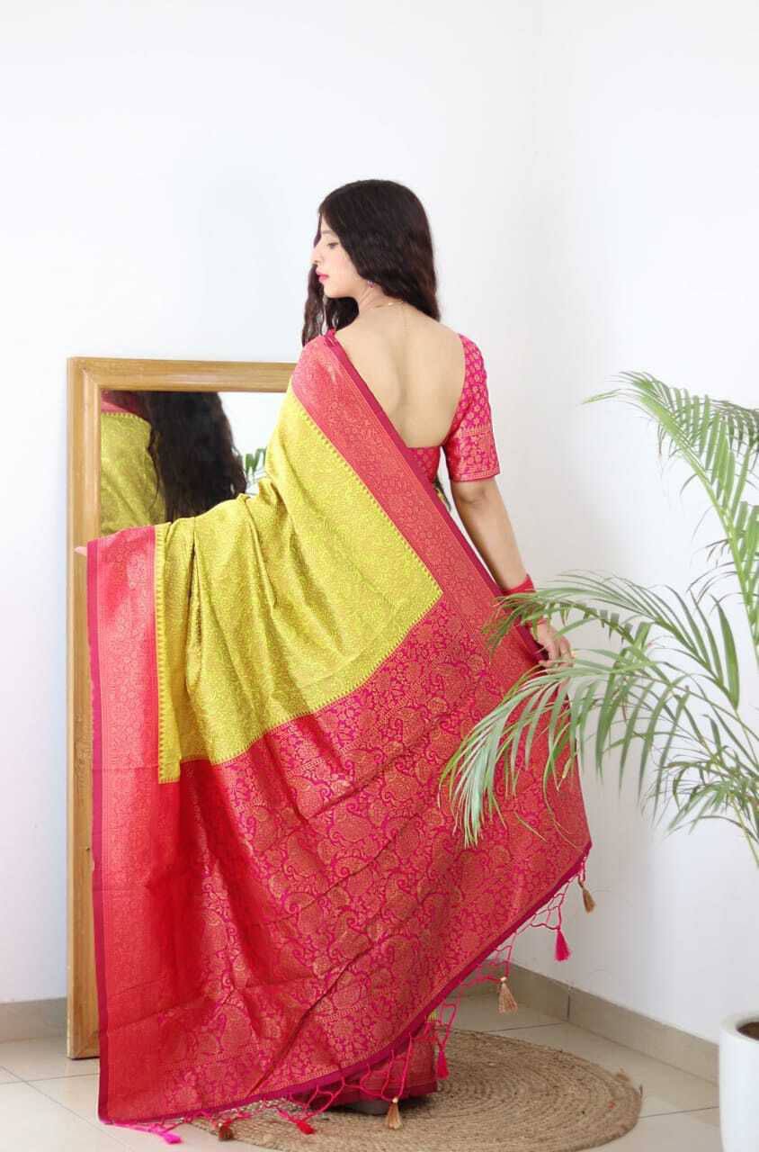 Handwoven Pure Mercerised Silk With Manipuri Pattern Threadwork