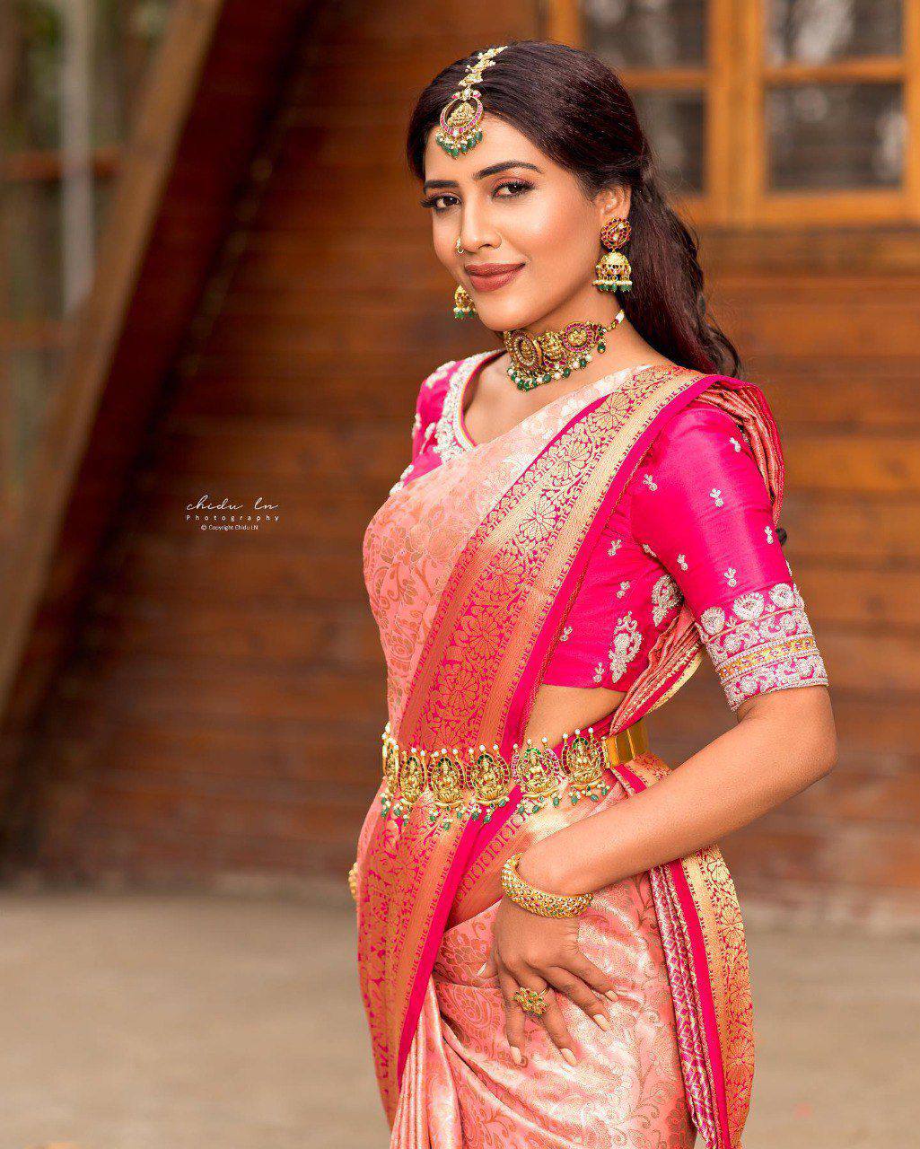 New Launching Beautiful Art Silk Jacquard Border Saree