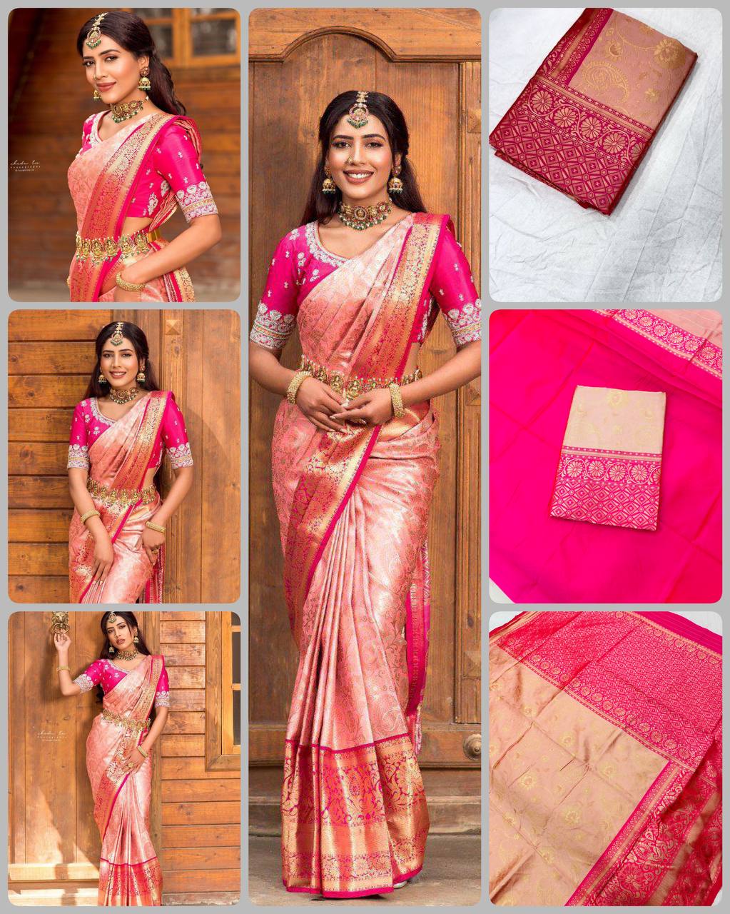 New Launching Beautiful Art Silk Jacquard Border Saree