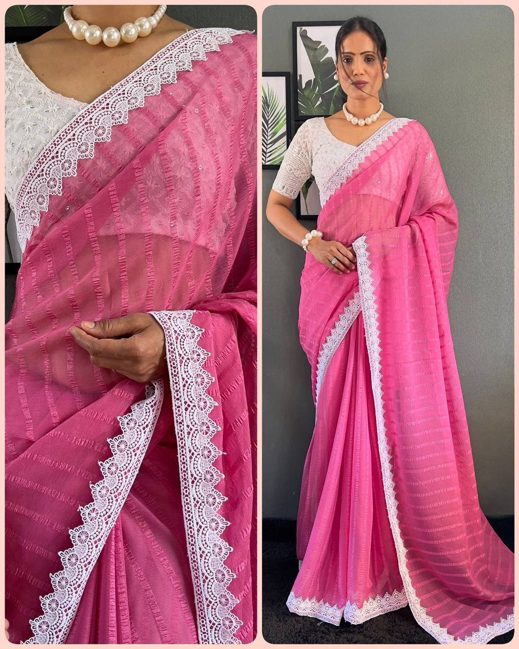 Present New Launching Linning  Pattern Look Saree