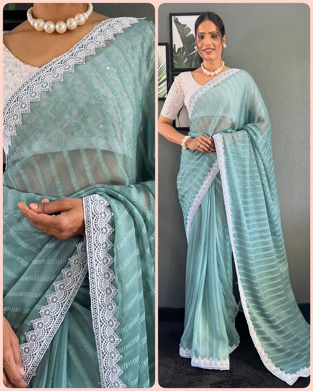 Present New Launching Linning  Pattern Look Saree
