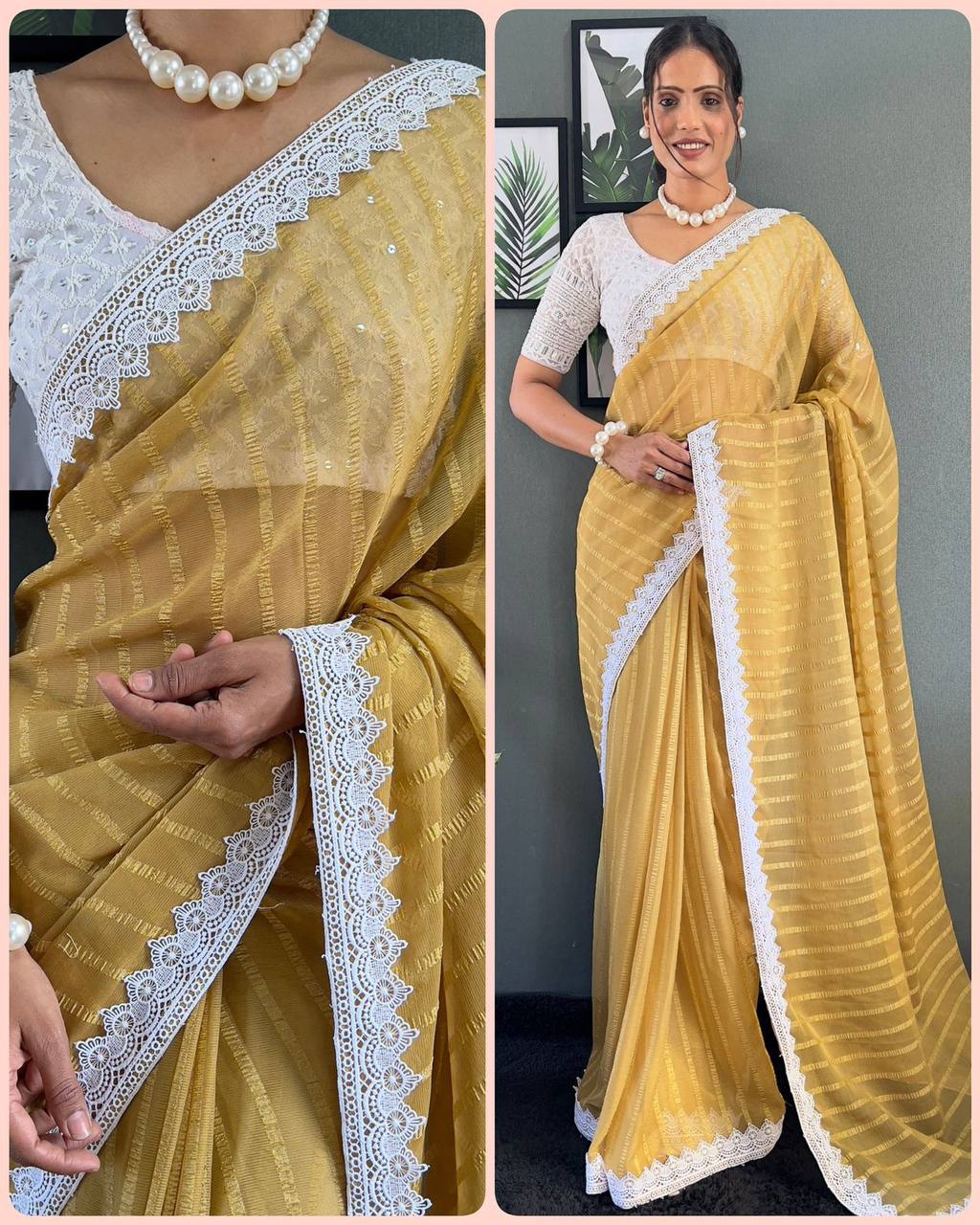 Present New Launching Linning  Pattern Look Saree