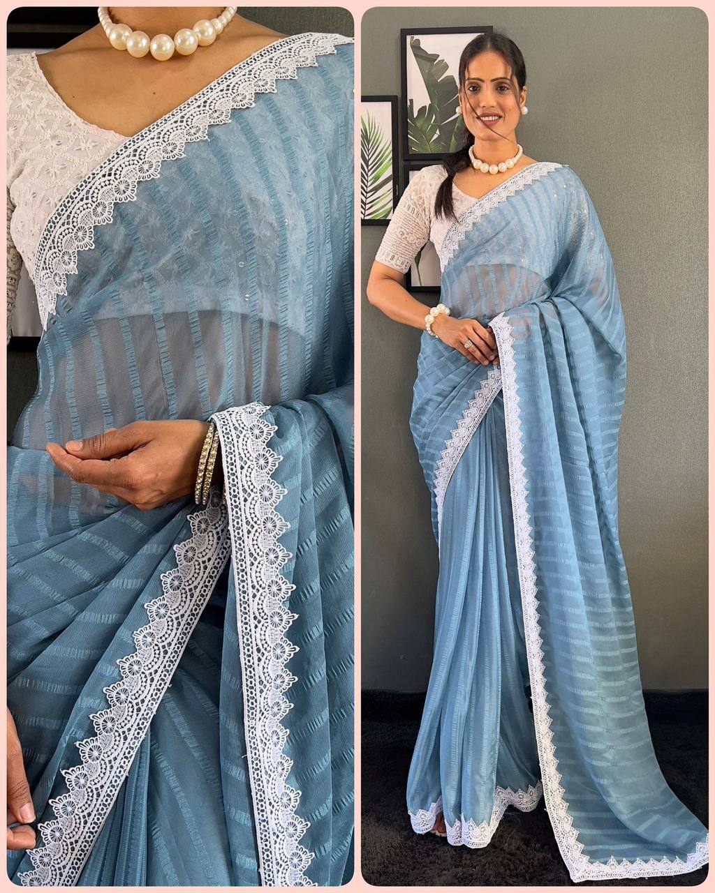 Present New Launching Linning  Pattern Look Saree