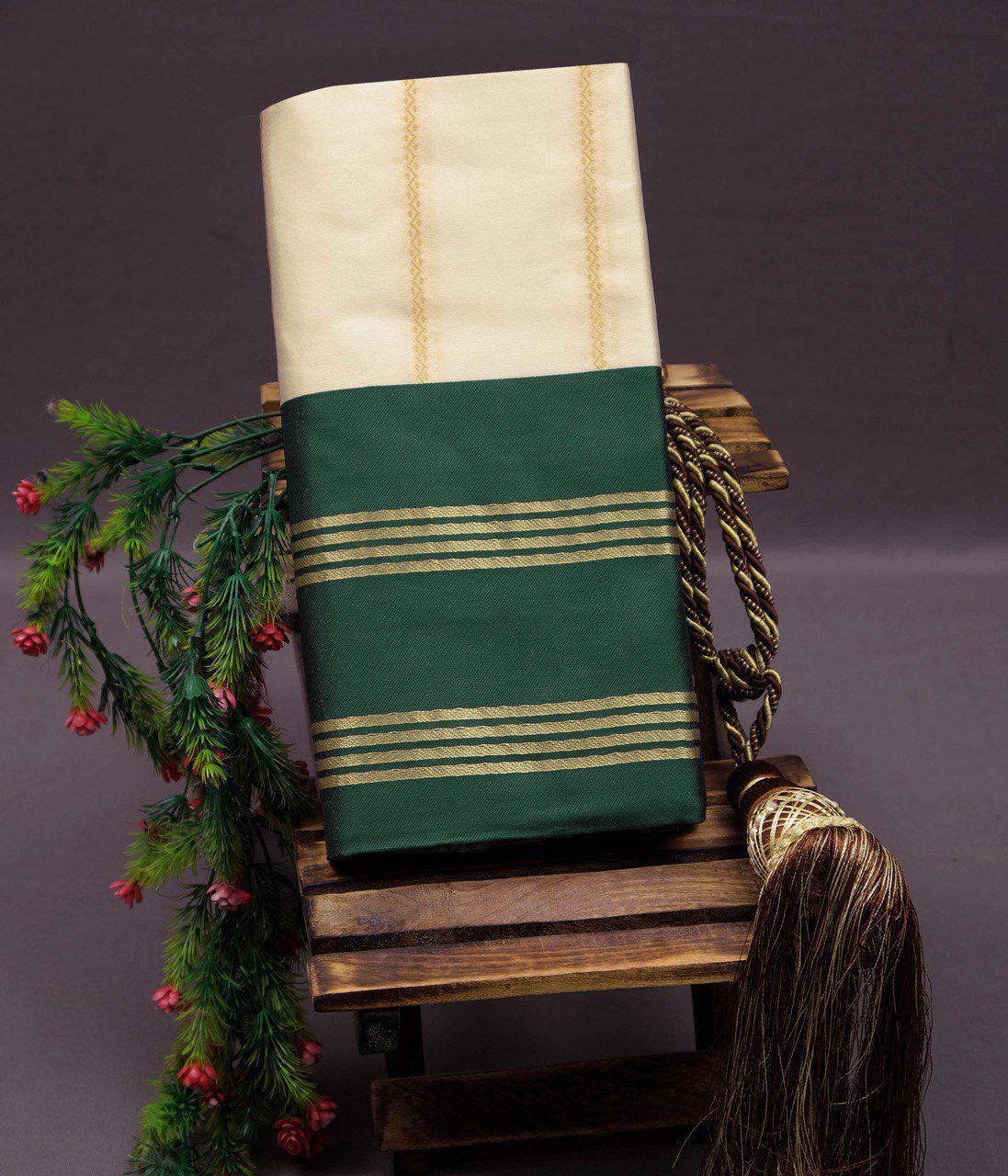 Beautiful Art Silk Jacquard Border Saree With Unstitched Running Blouse
