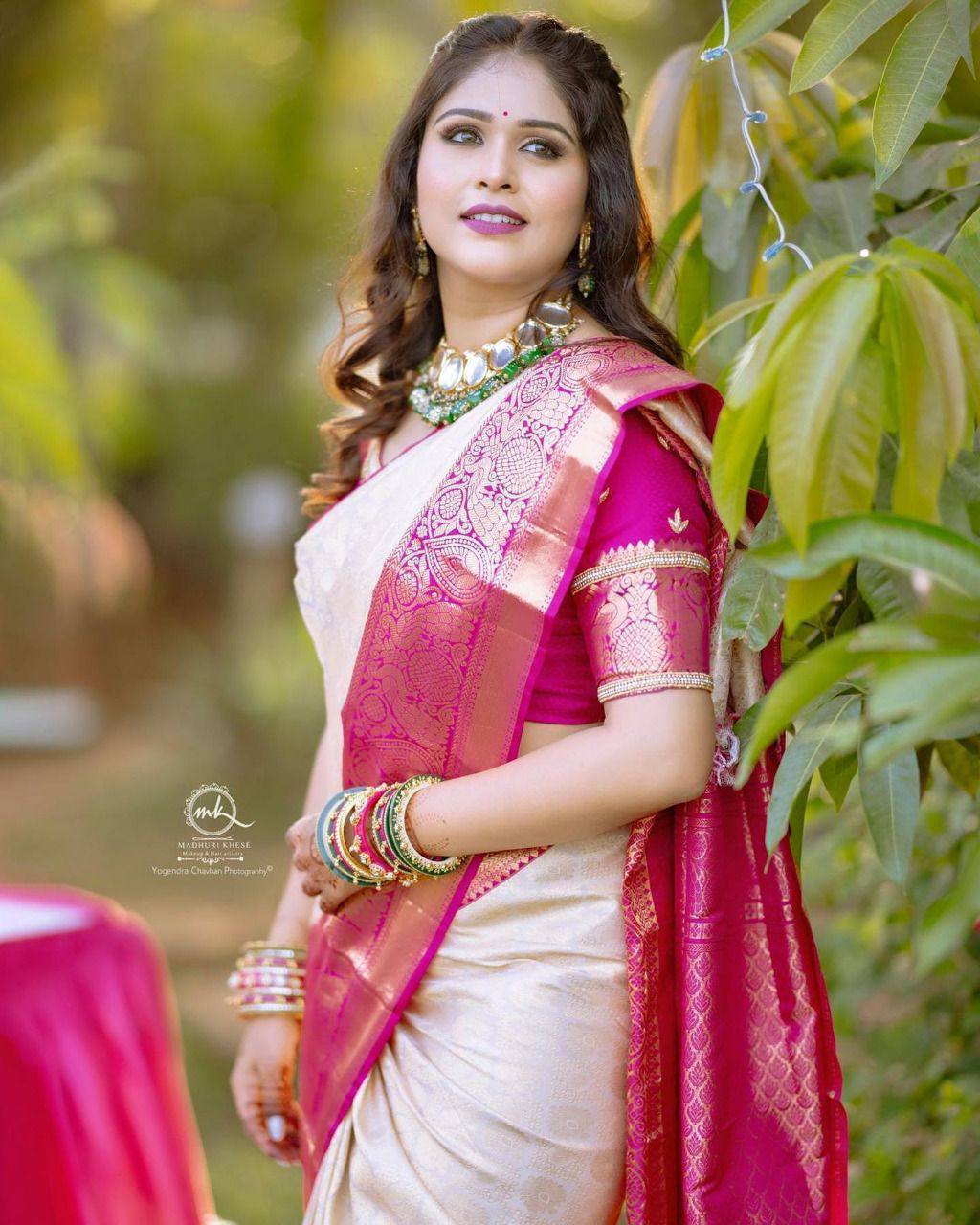 New Lounching Beautiful Art Silk Jacquard Border Saree