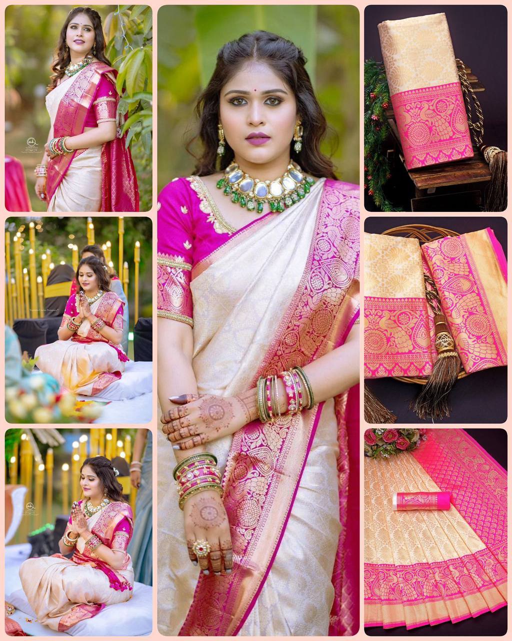 New Lounching Beautiful Art Silk Jacquard Border Saree