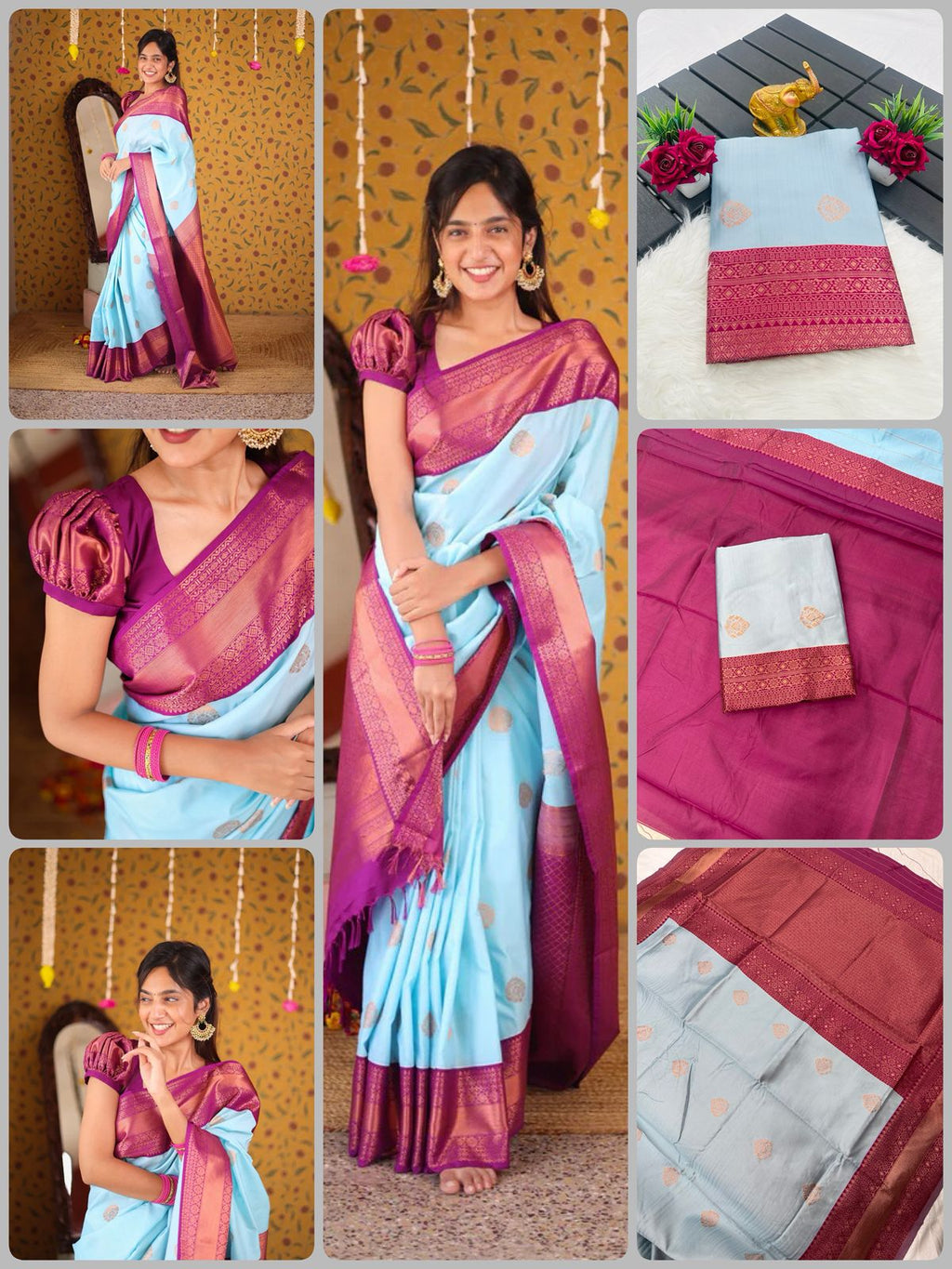 New Lounching Beautiful Art Silk Jacquard Border Saree