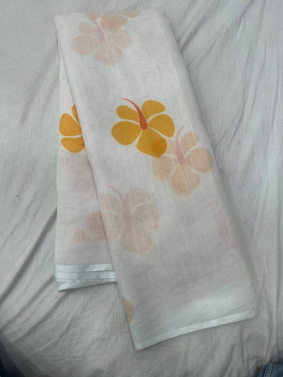 New Lounching specil premium linen cotton saree