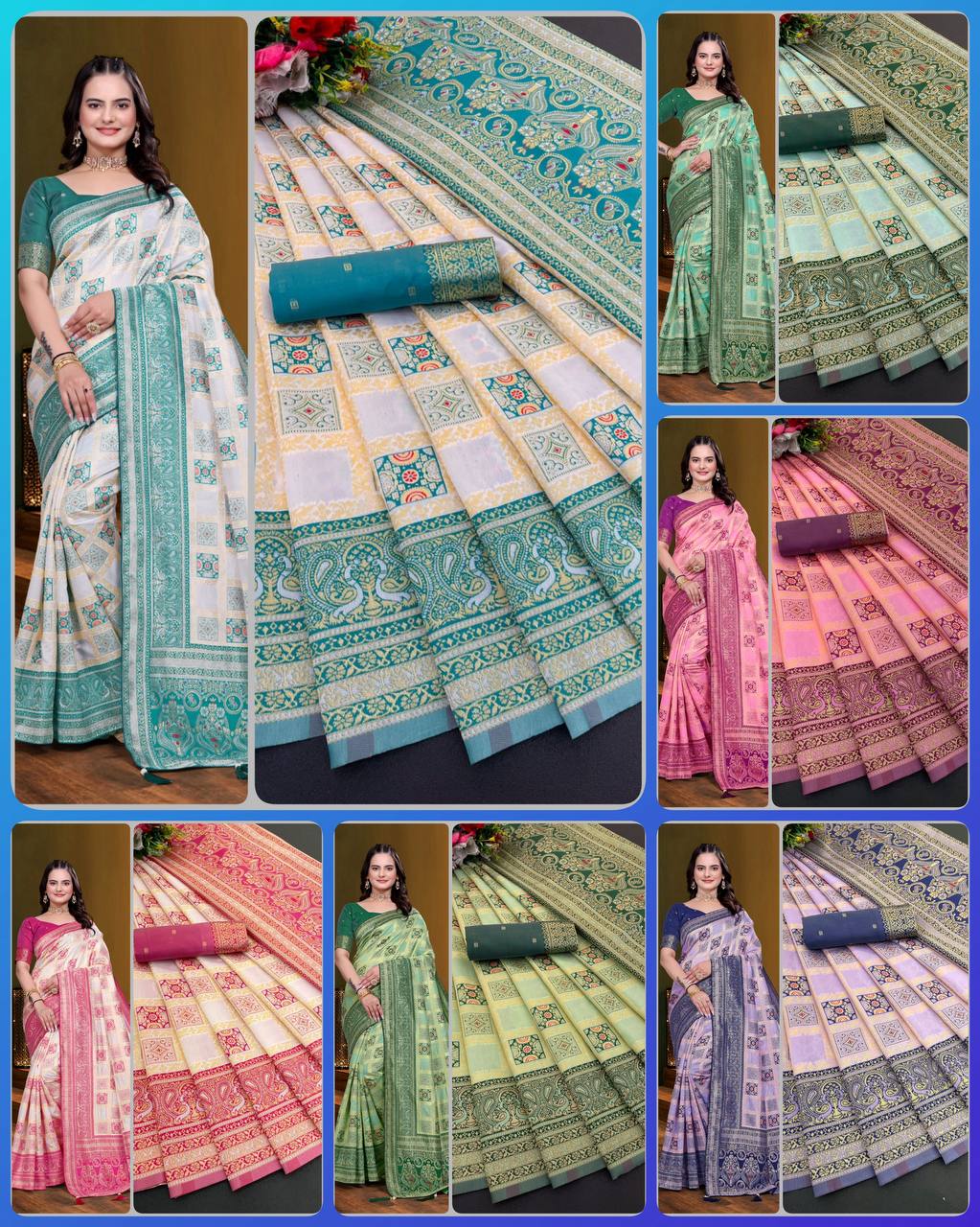 BEAUTIFUL RICH PALLU & JACQUARD  PATTERN WORK